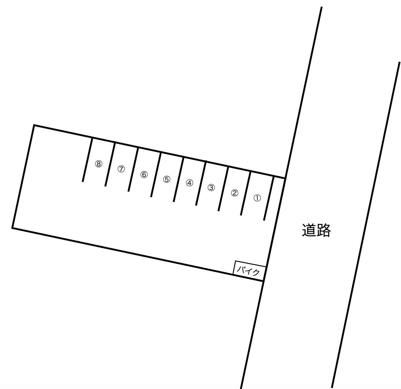 夏見台榎森駐車場の駐車配置図