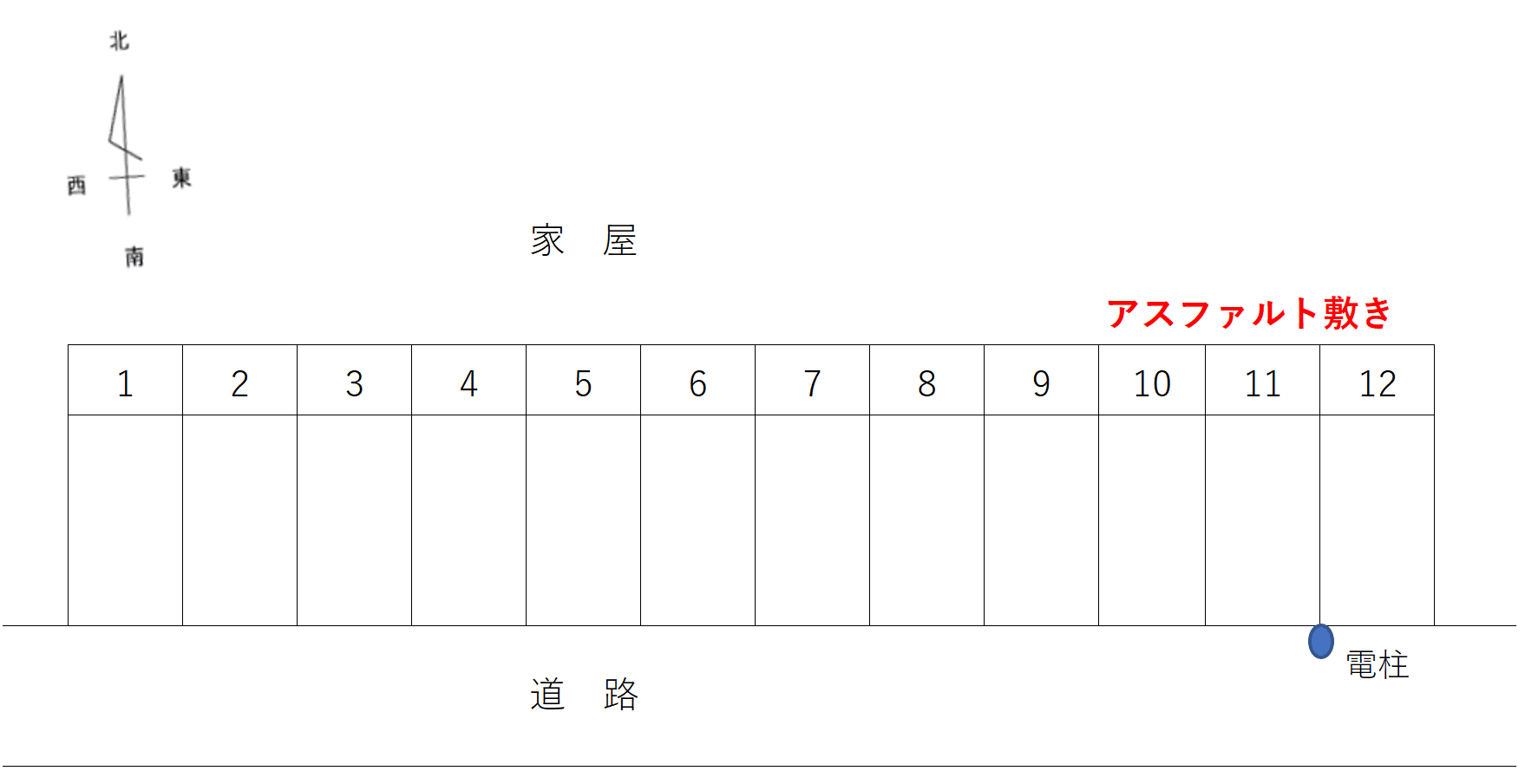 石橋駐車場の駐車配置図