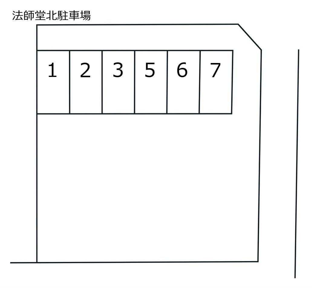 法師堂北駐車場の駐車配置図