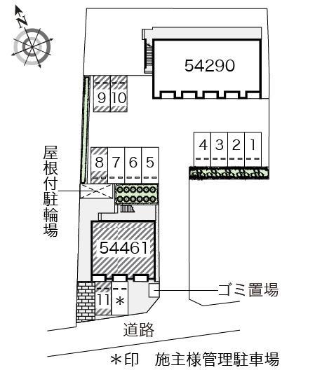 ペアシャイン(54461)　敷地外駐車場の駐車配置図