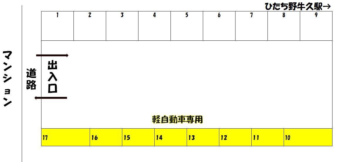 常陽駐車場3の駐車配置図