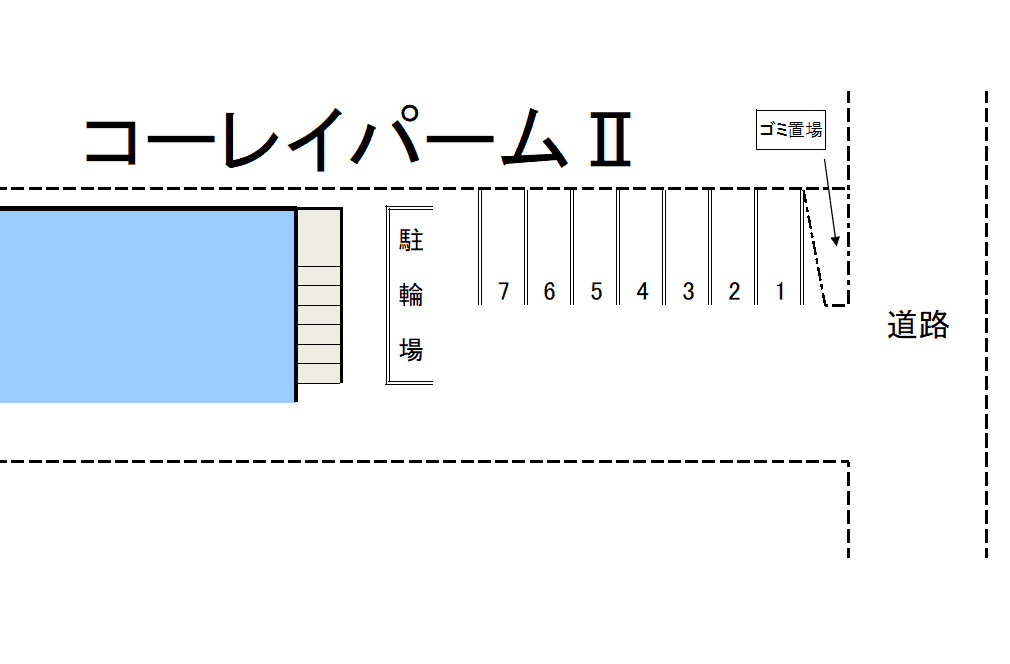 コーレイパームⅡ駐車場の駐車配置図