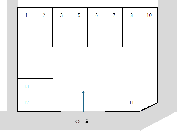門田154パーキングの駐車配置図