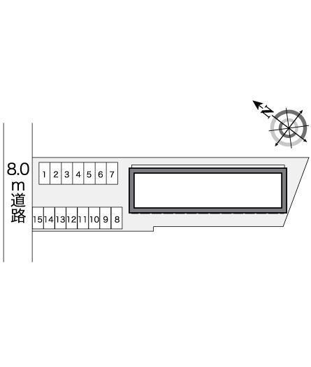 スワン　ステージ(25764)の駐車配置図