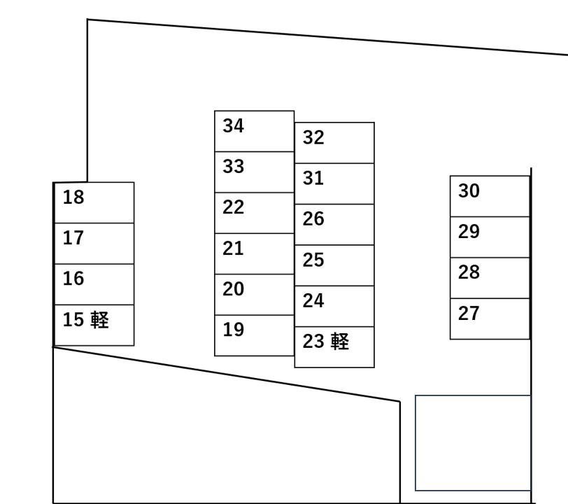 ＮＯ．６１の駐車配置図