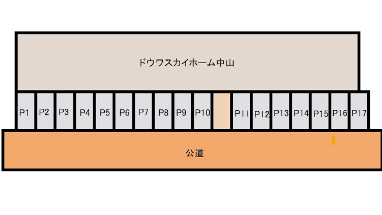 ドウワスカイホーム中山の駐車配置図