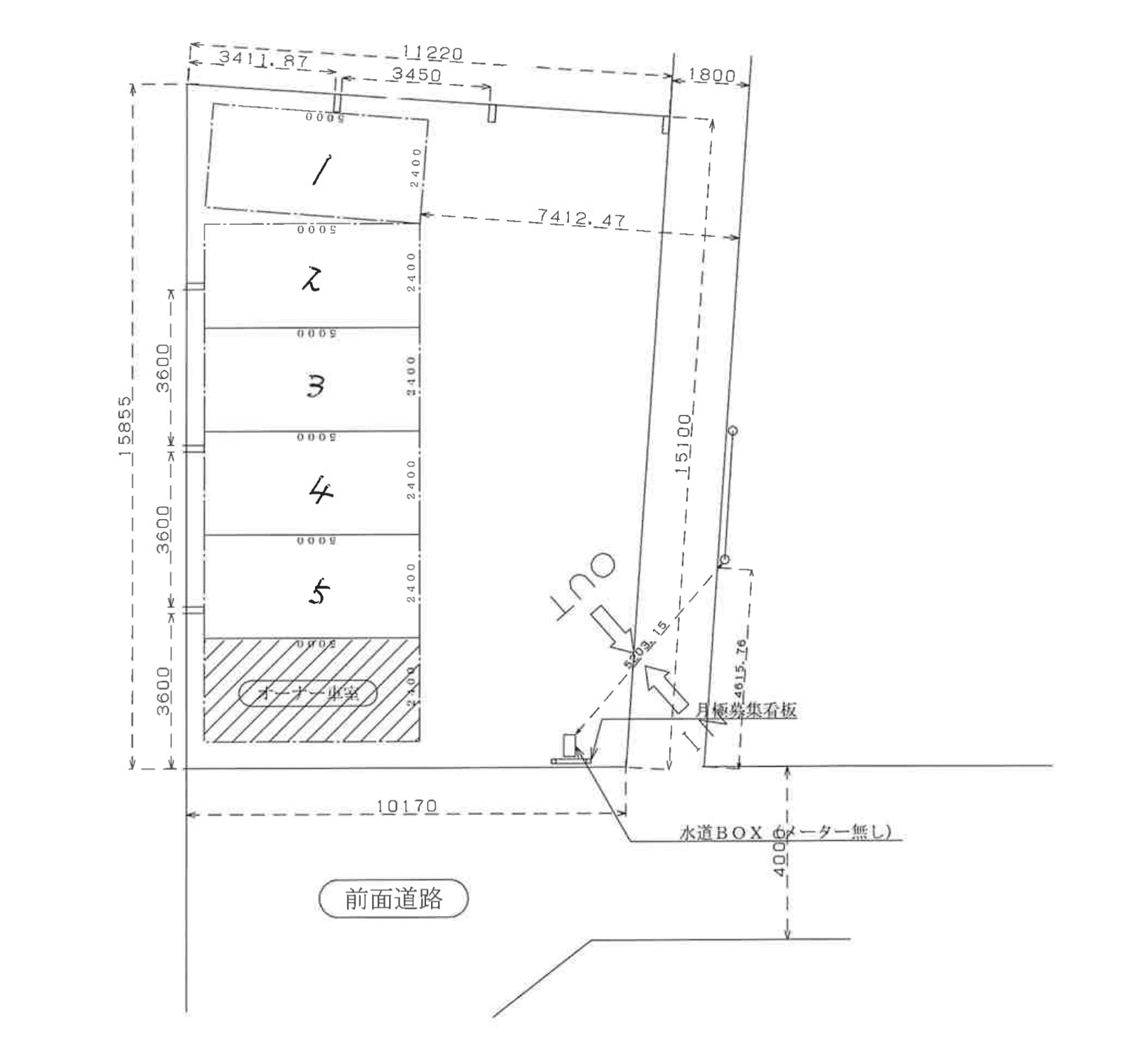 エコロパーク 岩槻本町第１１駐車場の駐車配置図