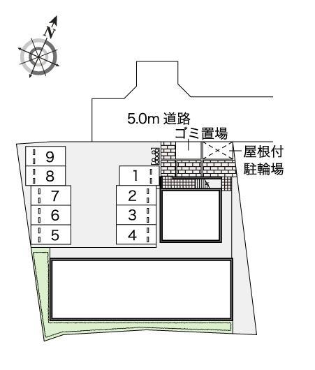 レインボー松ヶ丘(41901)の駐車配置図
