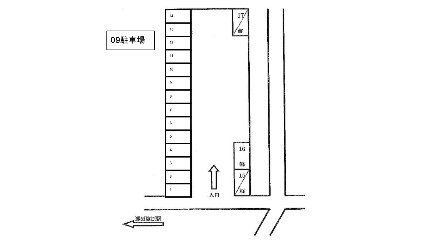 ０９駐車場の駐車配置図