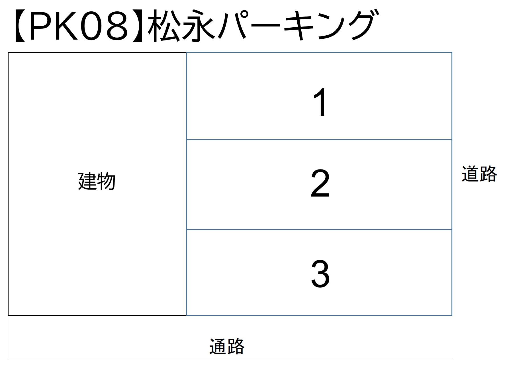 【PK08】松永パーキングの駐車配置図