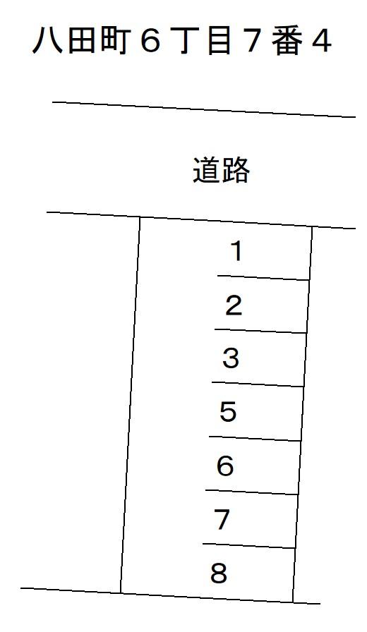 八田町６丁目７番４の駐車配置図