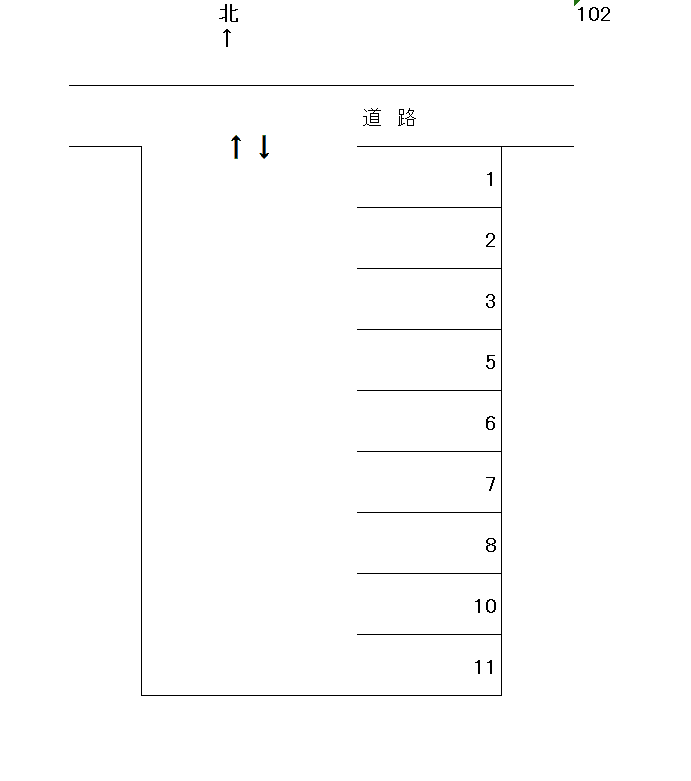 岩倉－102の駐車配置図