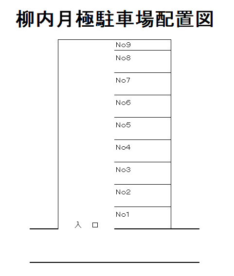 柳内月極駐車場の駐車配置図