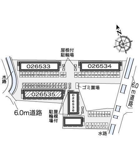 コンフォール石橋Ｅ(26535)の駐車配置図
