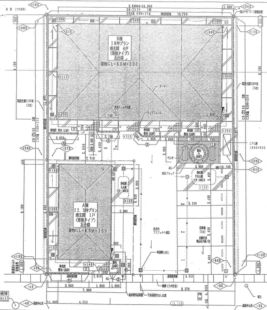 ルーラルⅡＡの駐車配置図
