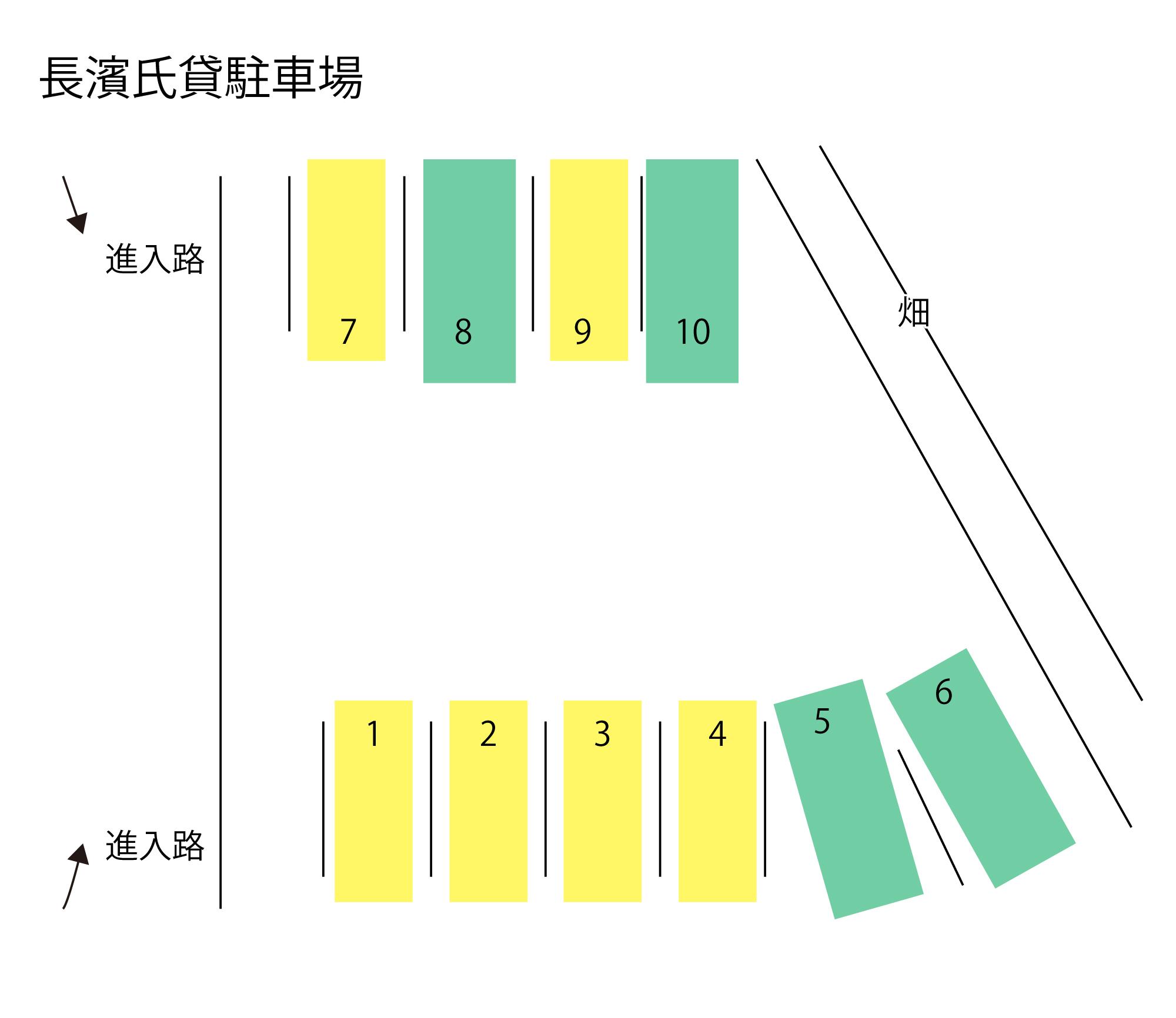 長濱氏貸駐車場の駐車配置図