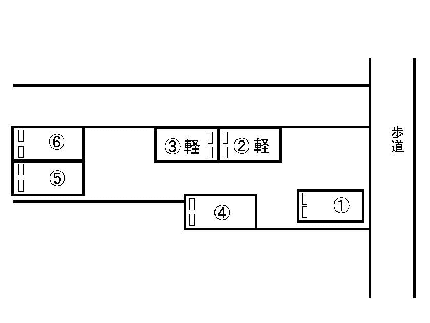 ｵｰﾄ・ｽｸｳｪｱｰ中央町Ⅱの駐車配置図
