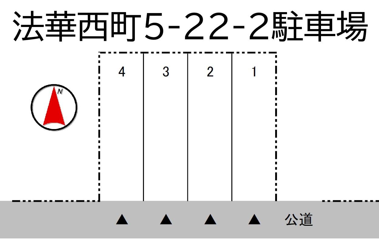 法華西町5-22-2駐車場の駐車配置図