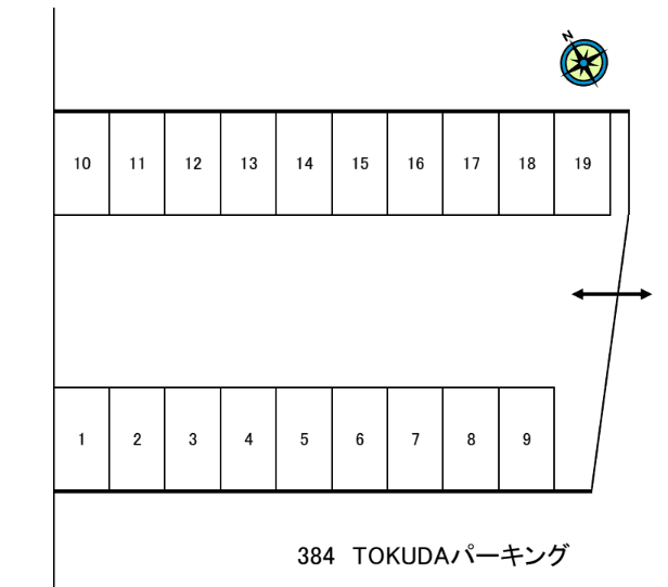 TOKUDAパーキングの駐車配置図