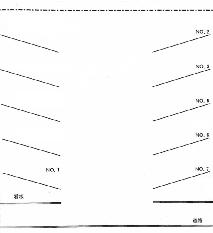 板谷四丁目　角田駐車場の駐車配置図