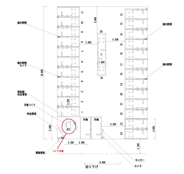 B-PARK6大宮桜木四丁目の駐車配置図