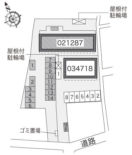 カメリアコート(21287)の駐車配置図