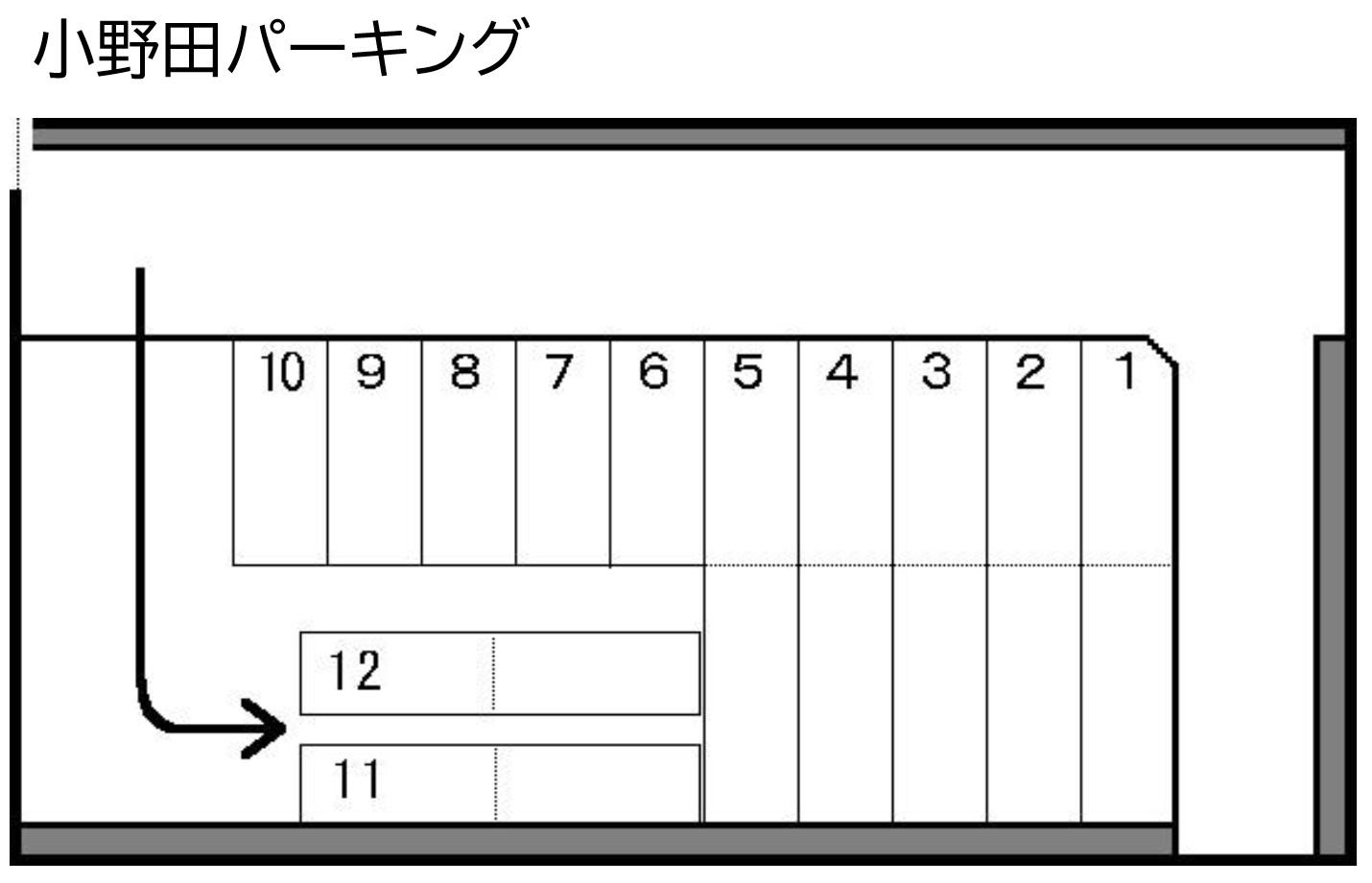 小野田パーキングの駐車配置図