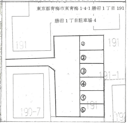 勝沼1丁目駐車場4の駐車配置図