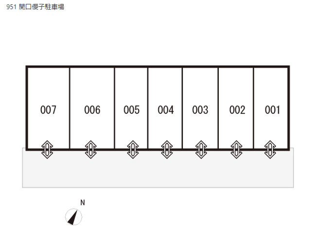 【951】YSパーキングⅢの駐車配置図