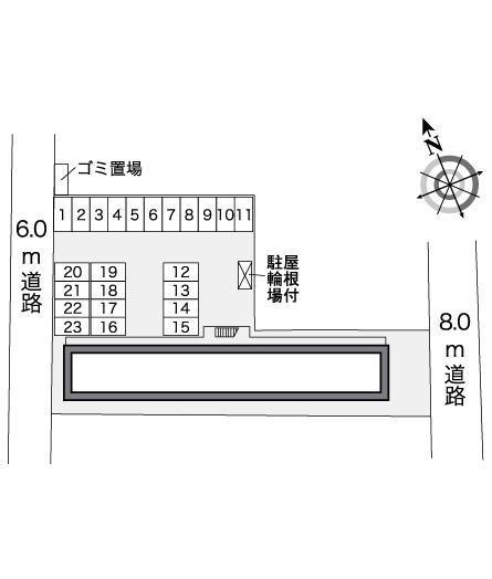 ヨーク高台Ⅲ(25072)の駐車配置図