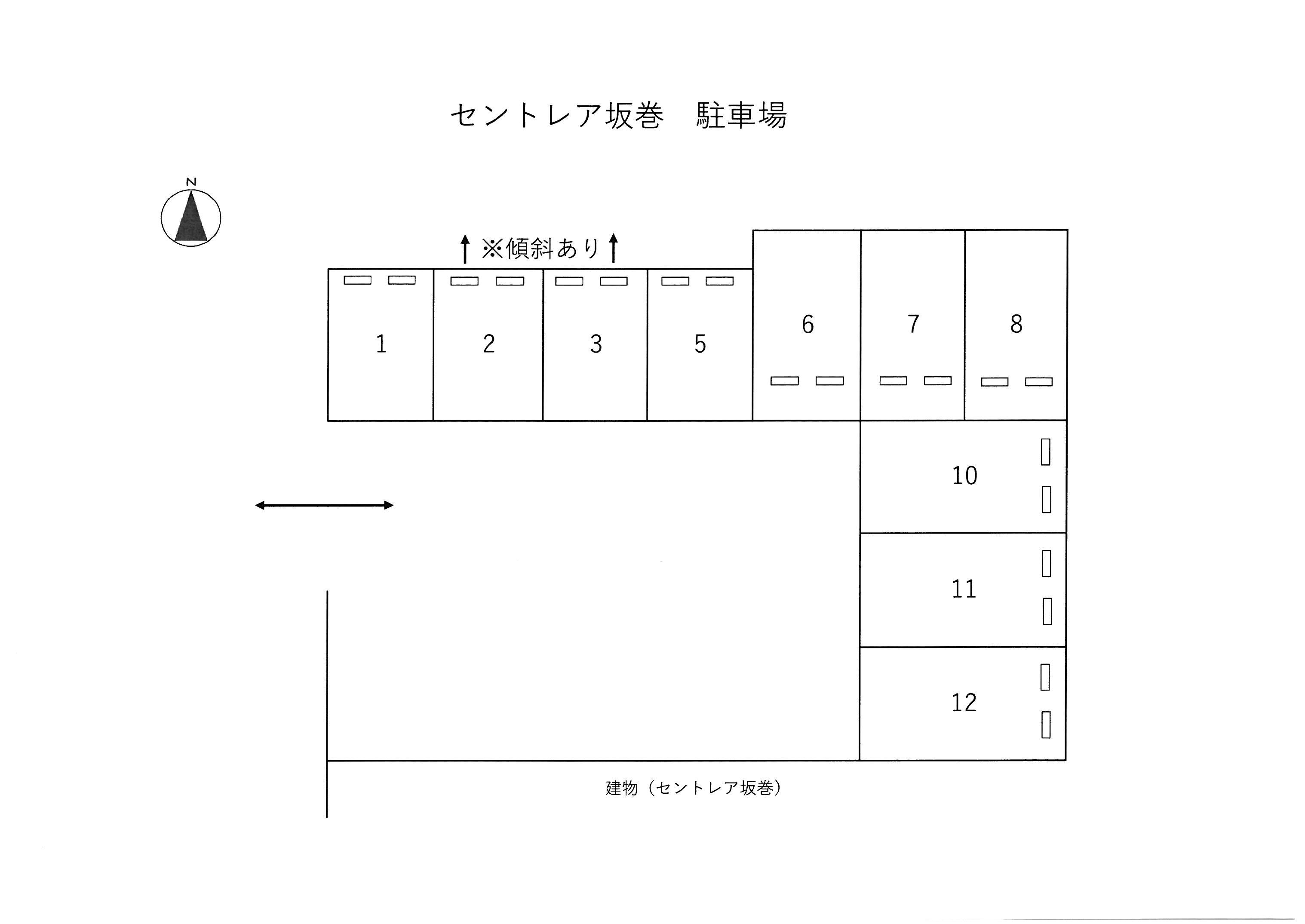 セントレア坂巻駐車場の駐車配置図