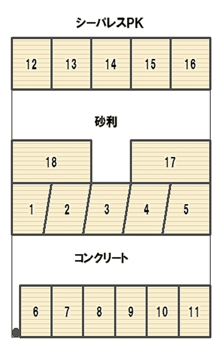 シーパレスPKの駐車配置図