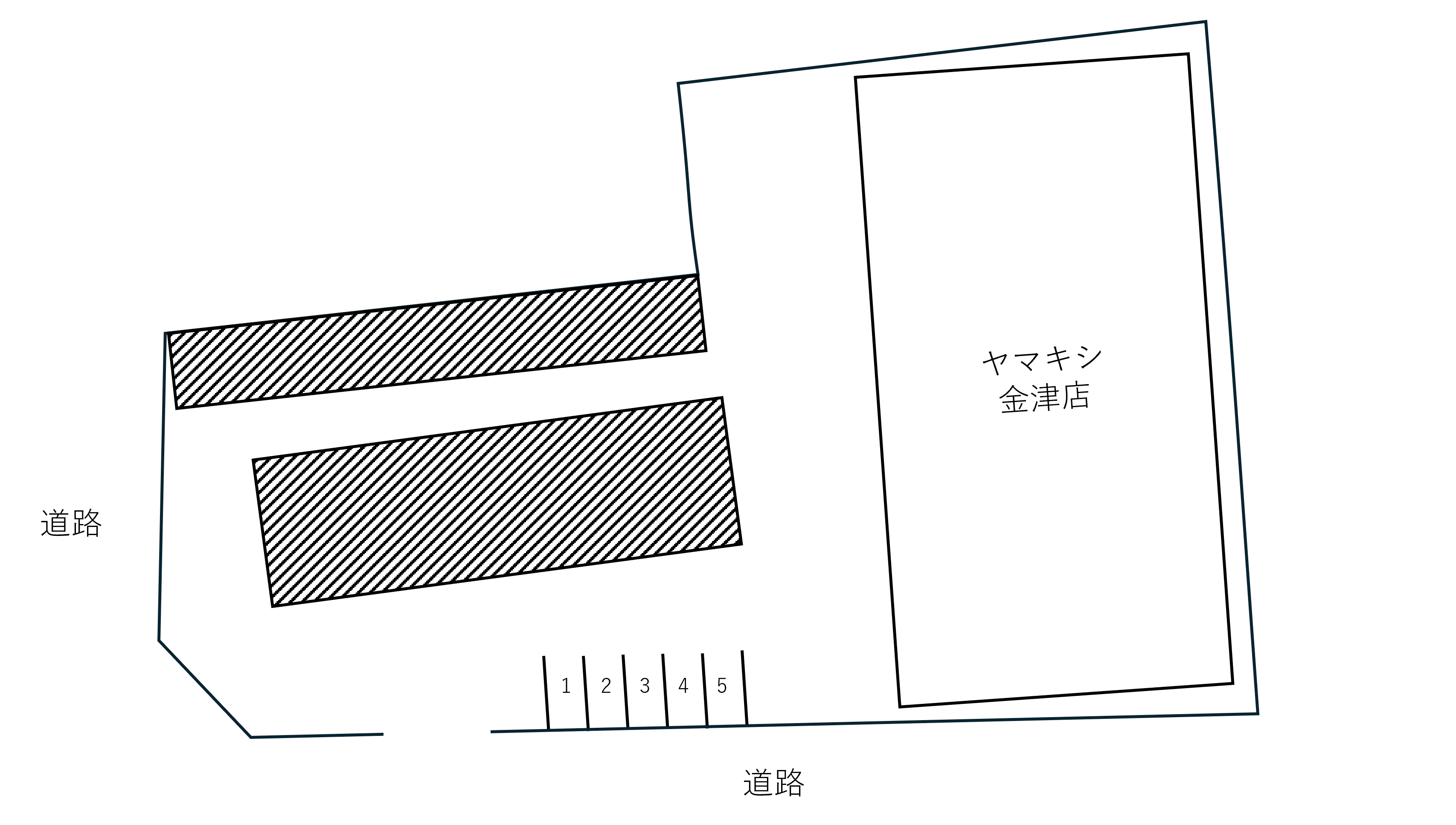 ヤマキシ金津店の駐車配置図