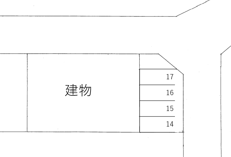 南川町 ＴＹ 駐車場の駐車配置図