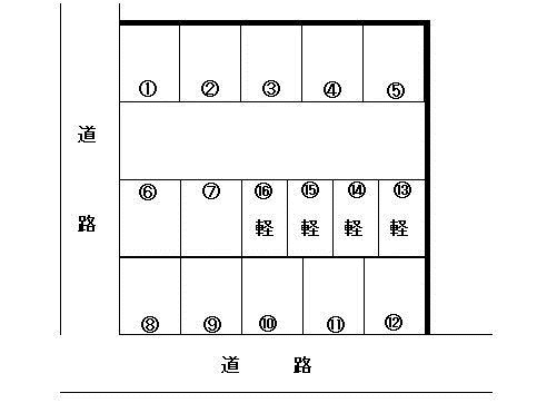 志々目駐車場の駐車配置図