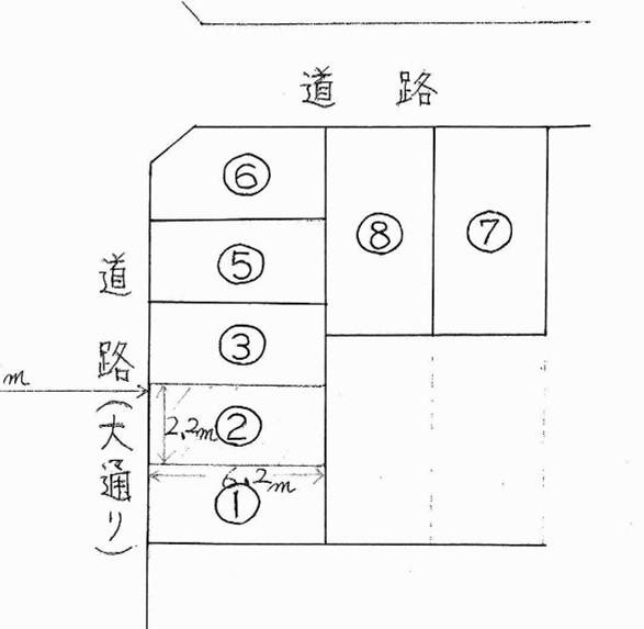 森本駐車場（元町）の駐車配置図