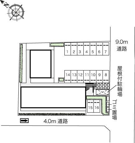 スカイビレッジ月出(46008)の駐車配置図