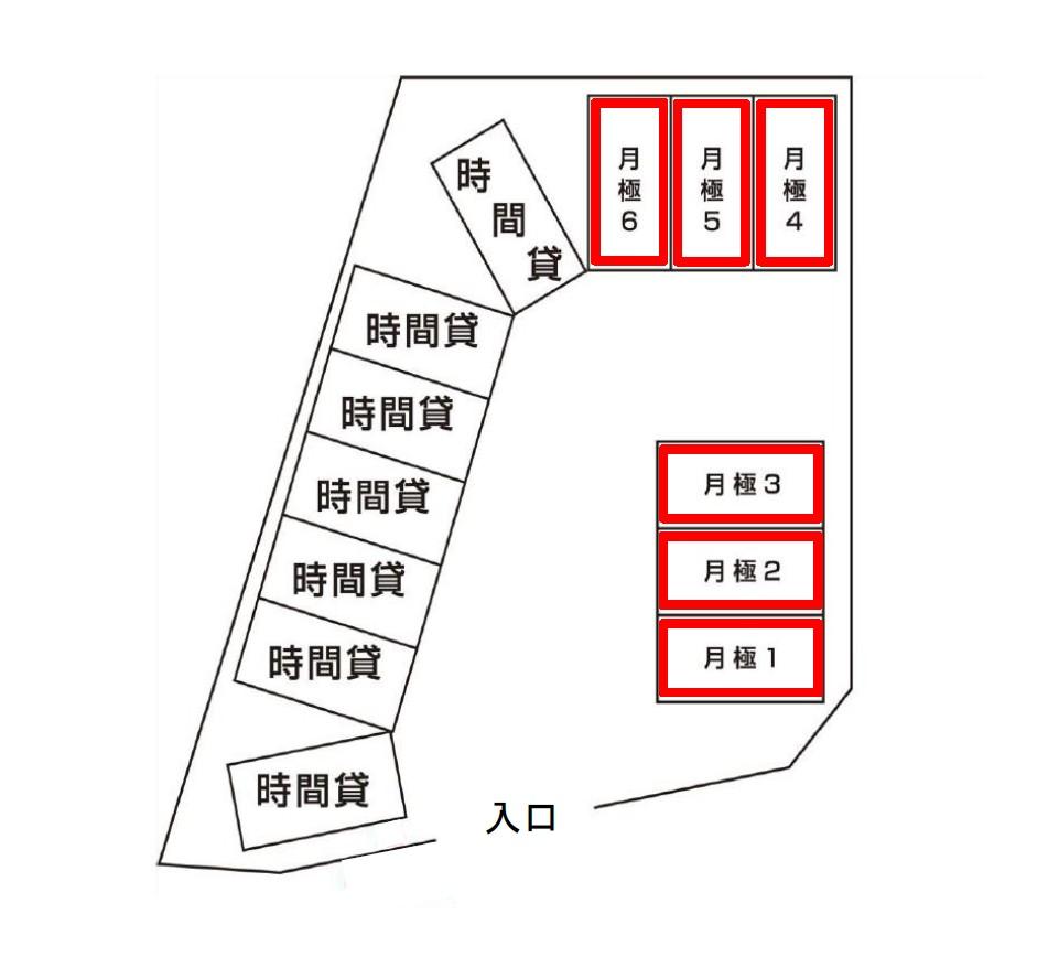 芋窪6丁目駐車場の駐車配置図