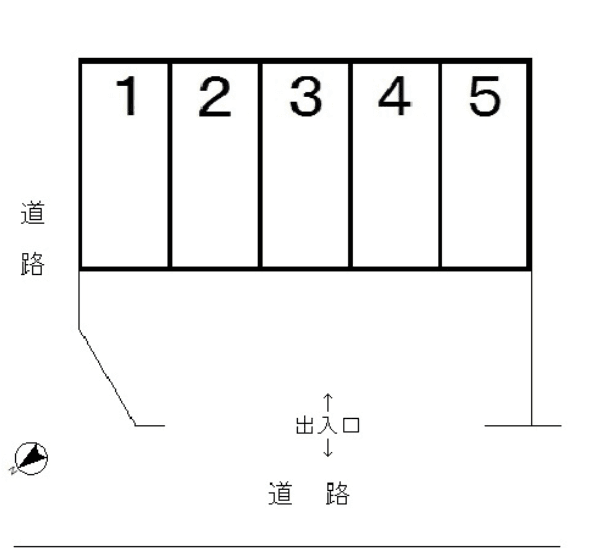江畑駐車場の駐車配置図