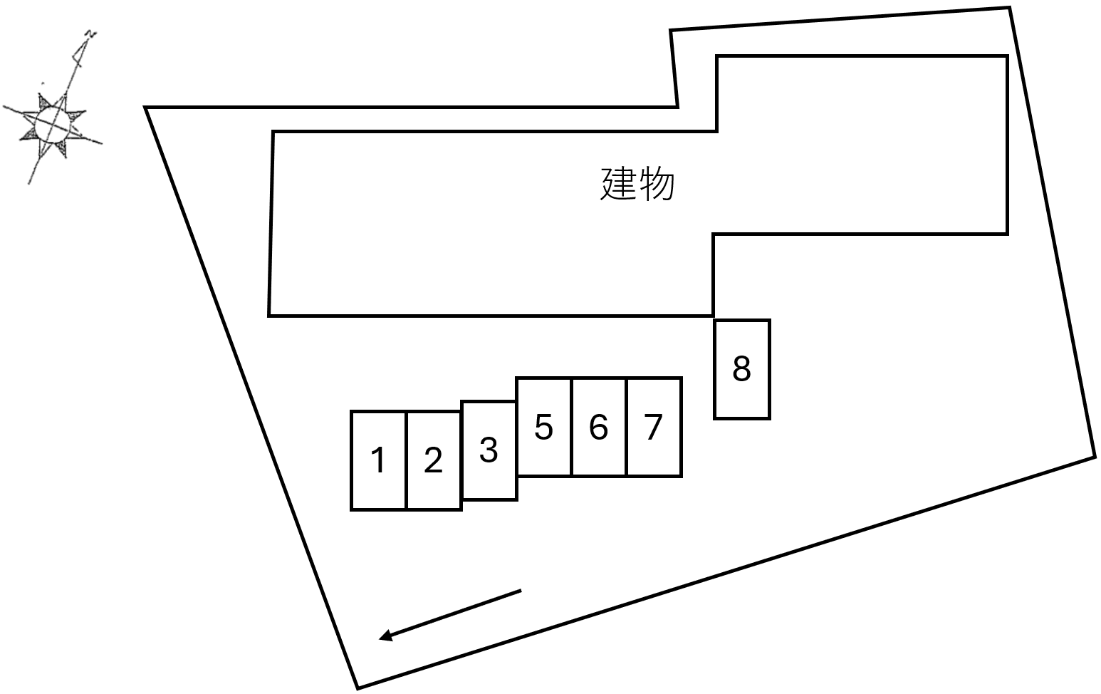 Ｓｔａｇｅａ ＲＯＭＵの駐車配置図