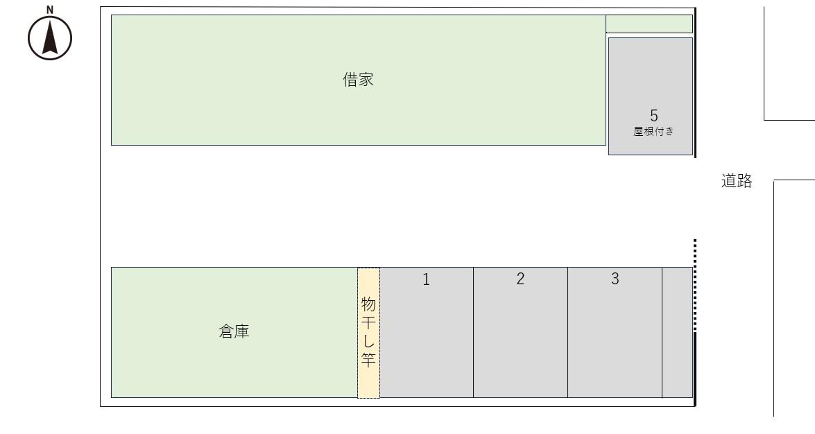 和歌山黒田（YK）駐車場の駐車配置図