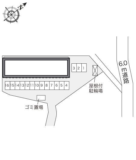 松崎Ⅲ(22965)の駐車配置図