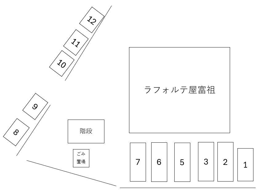 ラフォルテ屋富祖の駐車配置図