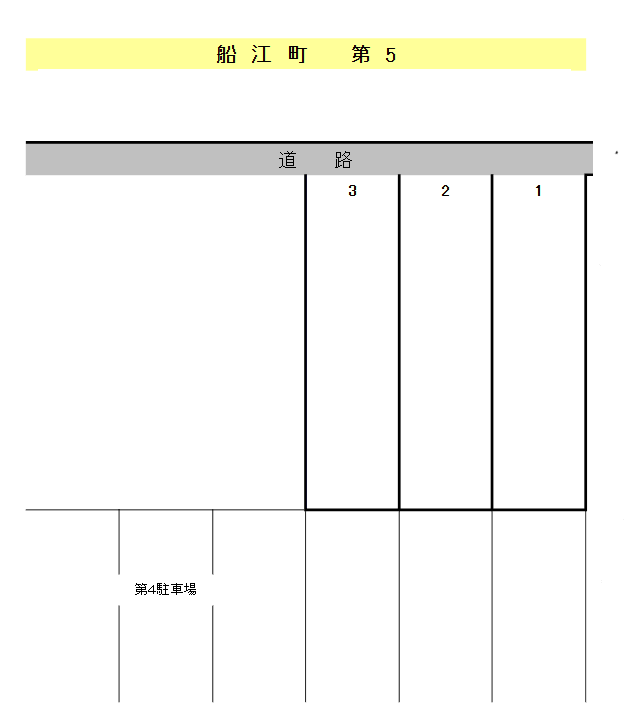 船江町1丁目第5の駐車配置図