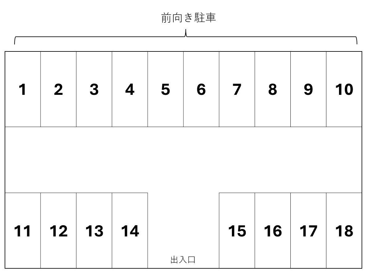 東野町１０丁目１０番１６の駐車配置図
