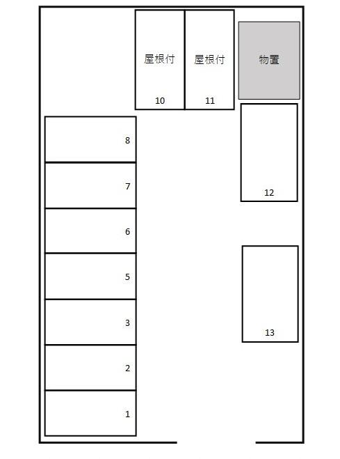 細口パーキングの駐車配置図