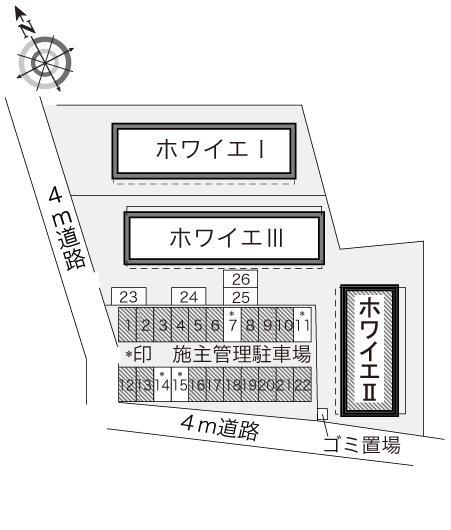 ホワイエⅡ(11088)の駐車配置図
