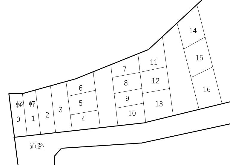 西伊敷駐車場の駐車配置図