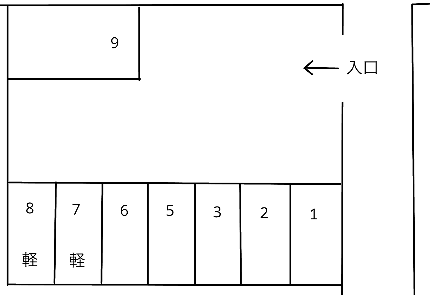 92.齋藤（巻甲）月極駐車場の駐車配置図