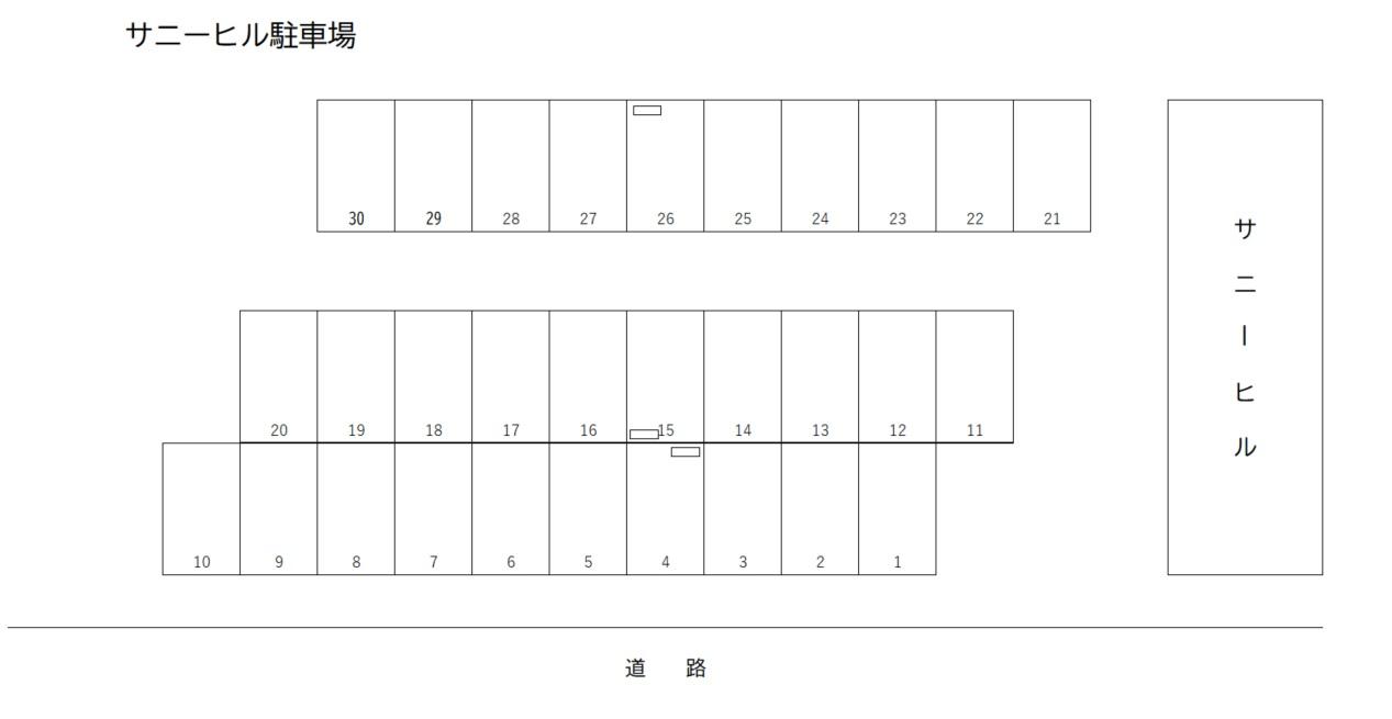 サニーヒル駐車場の駐車配置図